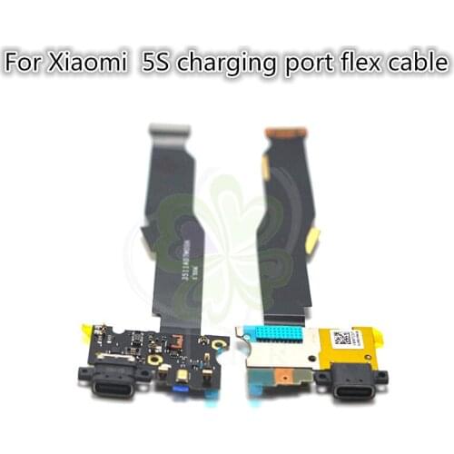 Original For Xiaomi Mi5s Mi 5S Micro USB Charger Charging Port Dock Connector Flex Cable with Microphone Vibrator Board Module