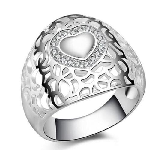 Rainbow Jewel Engagement AAAAA Cubic Zircon Fashion Rings Real 925 sterling silver wedding ring bridal Jewelry for women #144