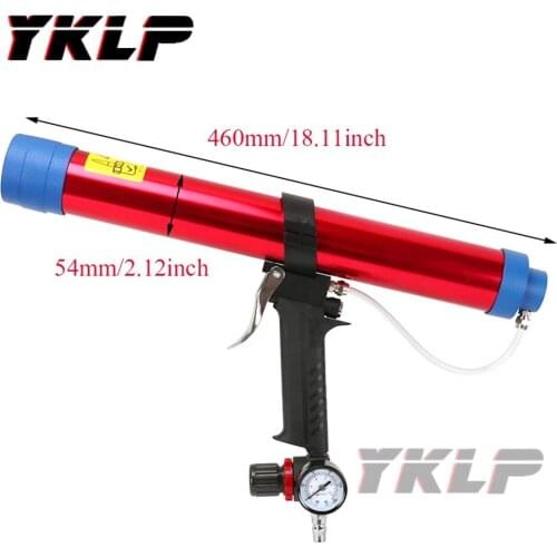 Pneumatic Air Caulking Glue Gun Soft Glass Rubber Sausage Type Applicator 600ML
