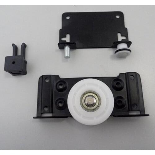 1SET Wardrobe Sliding Door Black Pulley Wardrobe Buffer Train Door Wheel roller kit Advanced Furniture Wheel runner
