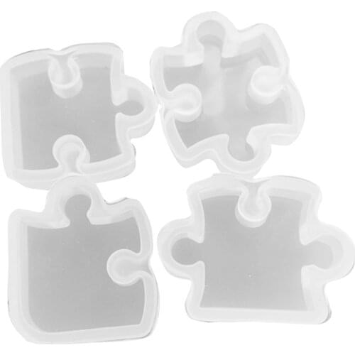 DIY Jigsaw Puzzle Mold Silicone Can Be Assembled Full-Page Pendant Crystal Epoxy Mirror Glossy
