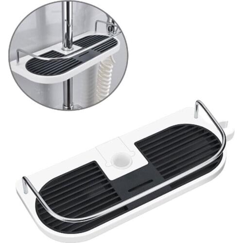 Multifunctional Bathroom Storage Rack Punch-free Removable Shower Lift Bar Organizer Shelf Cream Makeup Shampoo Storage Tray