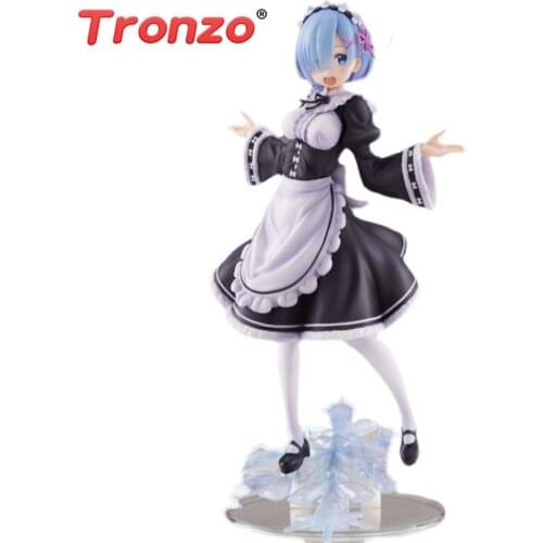 Tronzo Original Taito Re Zero Life In A Different World From Zero Memory Rem Winter Maid Outfit PVC Action Figure Toys