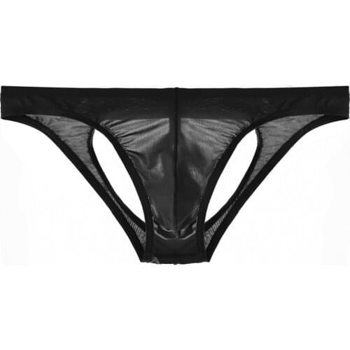 Mens Sexy Low Rise Briefs Seamless Soft Breathable Shorts Knickers Semi-Transparent Comfortable Quick Dry Underpants