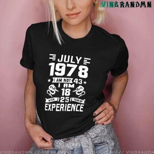 Vintage Legends are born in July 1978 Memorial Printed T Shirt Ladies Retro Motherss Day T-shirt Mom Birthday Tops Female Tee