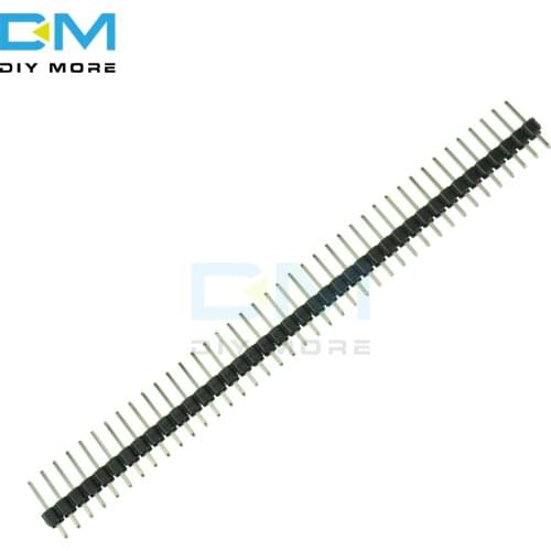 10pcs Single Row 40Pin 2.54mm Round male Pin Header Gold Plated Hined