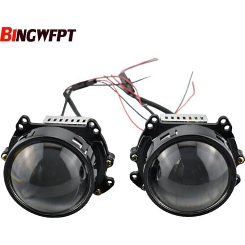 2pcs Car Styling 2000LM 37W 3.0 inch Bi LED Projector Lens Small Size Cooling Fan for Universal Auto Headlight Retrofit