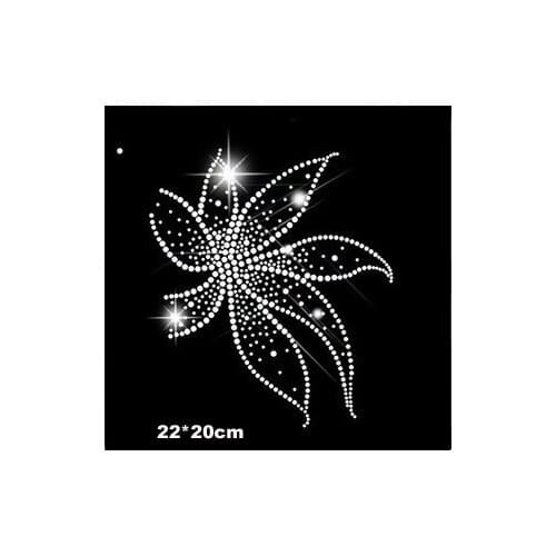 2pc/lot flower hot fix rhinestones design hot fix iron on rhinestone motifs strass iron patches for shirt
