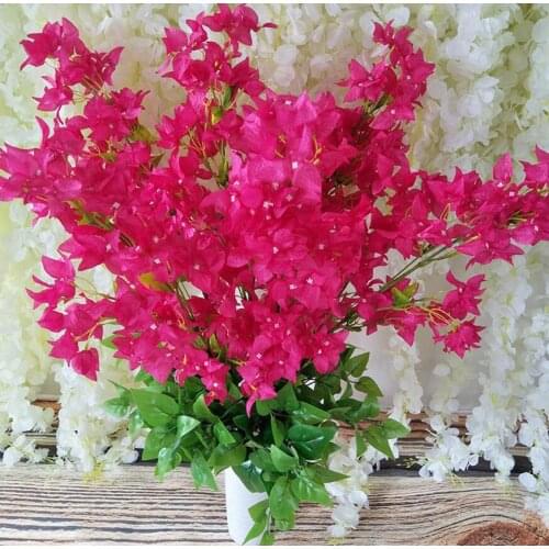 20pcs 100cm Artificial Bougainvillea glabra Flower Branch For Plant Wall Wedding Archway Props Home Hotal Office Bar Decorative