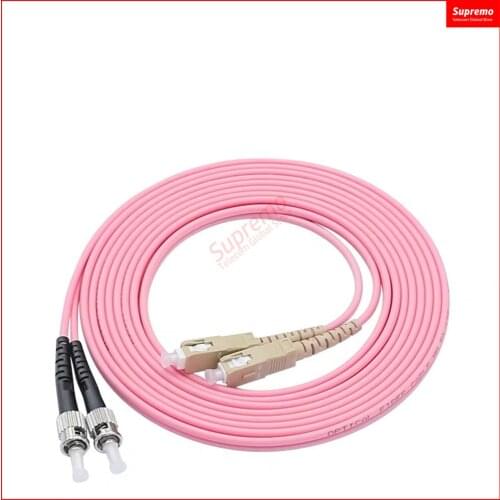 5pcs/lot ST/UPC-SC/UPC OM4 Multimode Fiber Patch cord Duplex MM Jumper Cable,PVC Jacket,.Length or Connector can be customized