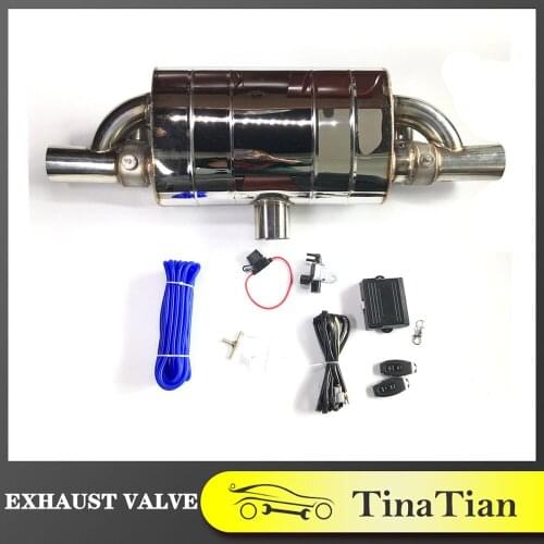 51/63/76mm T Style Right Left Universal Exhaust Valve Muffler Exhaust Muffler Valve Set Exhaust Cutout Sound Valve Muffler