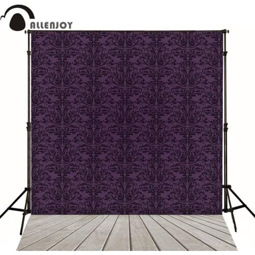 Allenjoy photography backdrops floral damask purple luxury elegant custom backgrounds for photo studio bokeh backdrops for sale