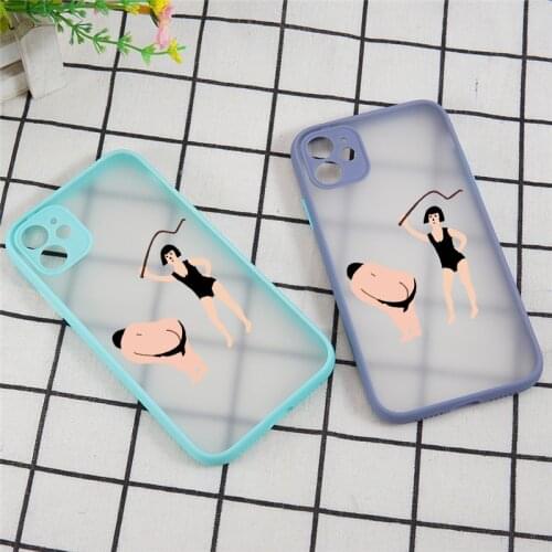 Funny Puppet Abstract Painting Phone Cases for iPhone 11 Pro X XS XR Max 7 8 6 6S Plus SE2020 Transparent Hard shell Back Cover
