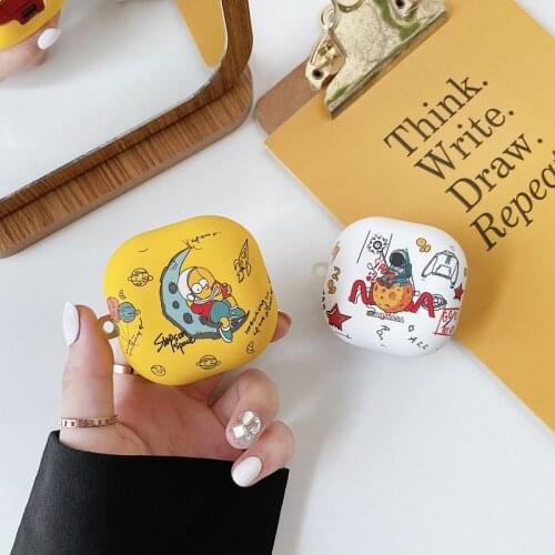 For Samsung Galaxy Buds Live Case soft shell astronaut Crystal stickers Wireless Earphone case For Samsung Galaxy Buds pro Cover