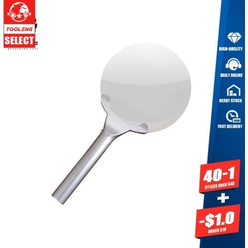 FGHGF Silver Handheld Portable Hand Magnifier Without Border Lighting LED Light Magnifying Glass Tool Lupa Loupe Vergrootglas