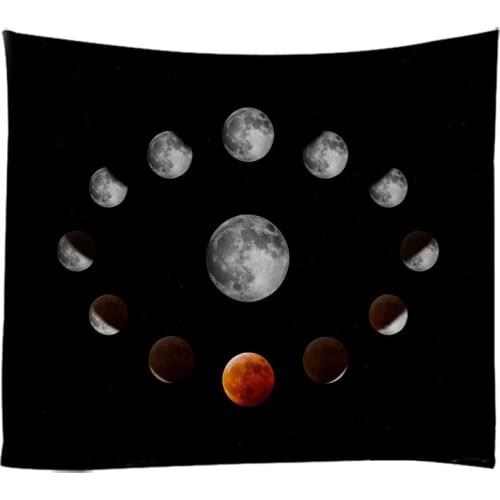 Tapestry Wall Hanging Bed Spread Beach Towel Table Cloth Yoga Mat Landscape Painting Moon Landscape 250CM*180CM Large Size