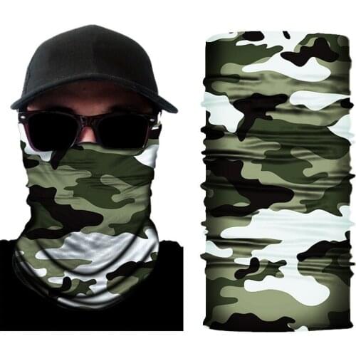 Camouflage Series Functional Bandana Headband Ring Neck Scarf Camouflage Leaves Seamless Tubular Magic Face Scarf