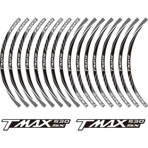 KODASKIN 2D Wheel Rim Emblem Sticker Decal for Yamaha TMAX530SX TMAX 530 SX yzf tmax 530