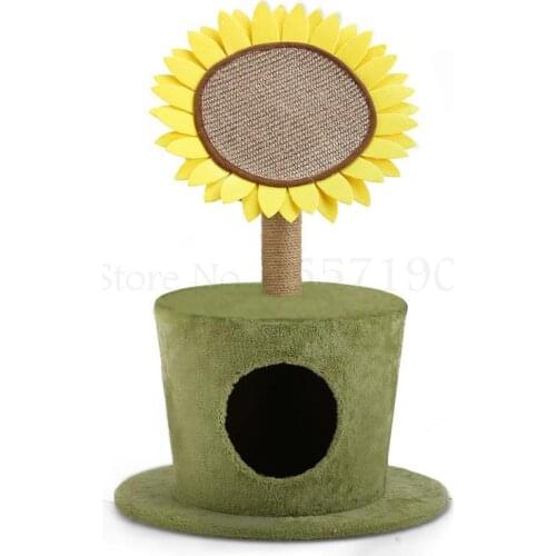 Mori wind Korean wind sun flower cat climbing frame green cat tree cat hole sunflower cat scratch board cute flower cat ne