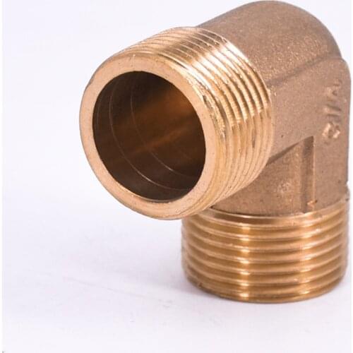 Brass 90 Degree Elbow DN20 3/4" BSP Male Pipe Fitting Adapter Coupling Connector Water Gas OiL
