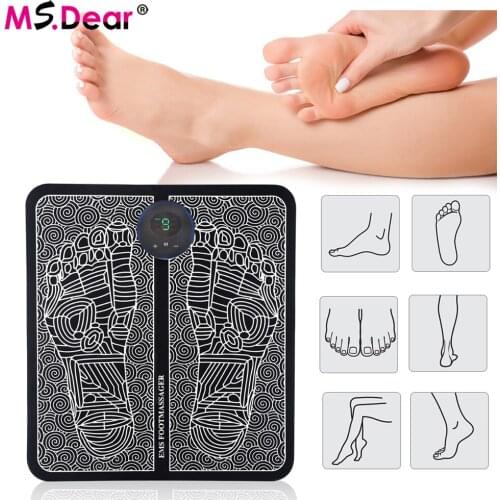 6 Modes EMS Foot Massage Electric Pulse Acupuncture USB Charging Improve Blood Circulation Relieve Ache Pain Health Care
