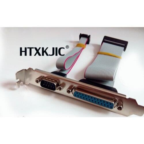 Computer Motherboard Panel Mount EP-081 Serial DB9 9 Pin Male COM with Parallel DB25 25 Pin Female LPT Cable Adapter