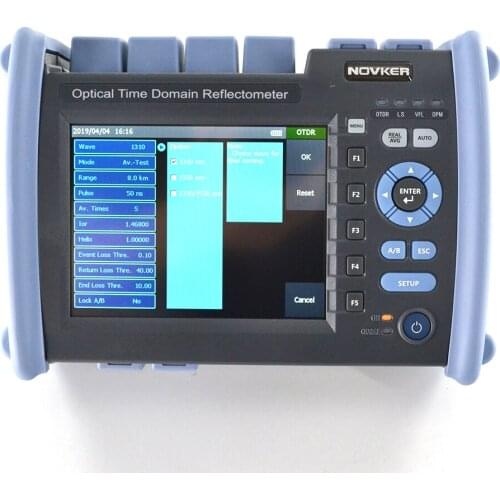 Multifunction Optic Fiber 1625 PON OTDR Tester With VFL OPM Light Source,NOVKER NK6000 1310/1550/1625nm 38/35/35dB
