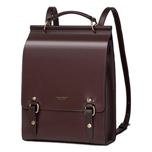 Fashion Original Brand Cowhide Women Backpack Elegant Stylish High-Quality Leather Large Capacity Shoulder Handbag Female B238