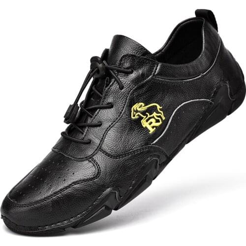 Luxury Brand Soft Leather Mens Flats Loafers Male Driving Walking Shoes Mens Shoes Office Outdoor Sneakers Moccasins Footwear