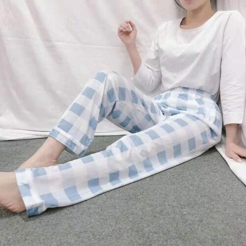 Autumn Womens Cotton Pajamas Stretch Comfortable Loose Home Pants Cute Cartoon Womens Pants New 2021