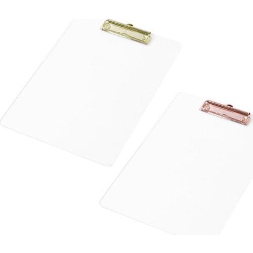 Portable A4 File Clipboard with Sturdy Paper Clamp Multifunctional Transparent Vertical File Clipboard for Office School