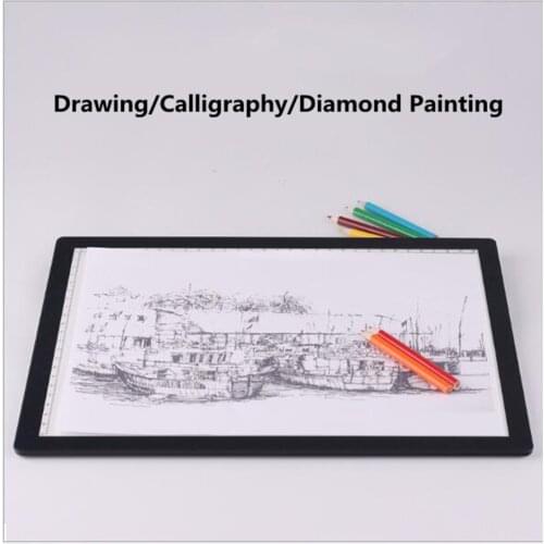 Portable A3/A4LED light pad box drawing copy board drawing board tablet pad panel pad copy board with three-level brightness con