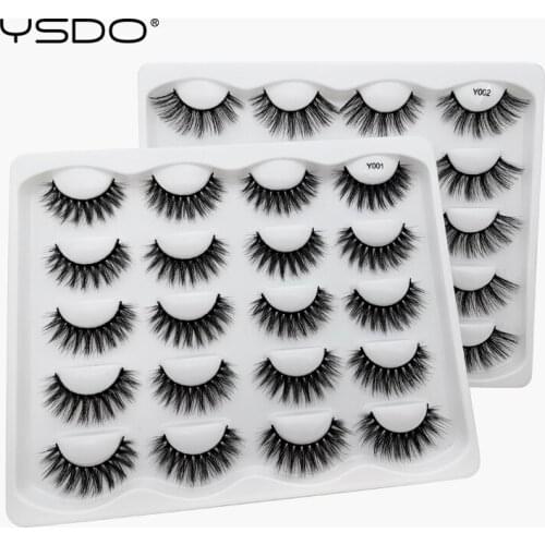 YSDO Makeup Eyelashes 3/5/10 Pairs Natural 3D Mink Lashes Maquiagem Dramatic Eyelash Thick Volume False Eyelashes Extension Cils