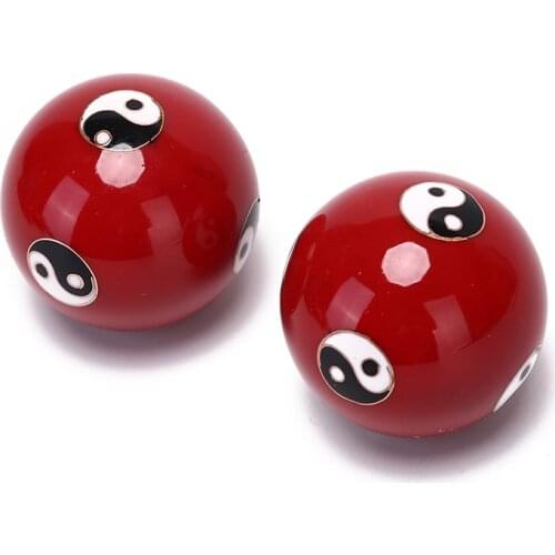 Yin Yang Fitness Relief Hand Ball 2PCS/Exercise Stress Baoding Balls Box Body Massager Health Massage Handball Fitness Ball