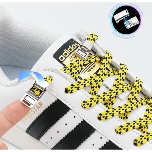 No Tie Shoe laces Rubber Bands Magnetic Shoelaces for Sneakers Elastic Laces without ties Kids Adult Quick Flat Boot Shoe lace