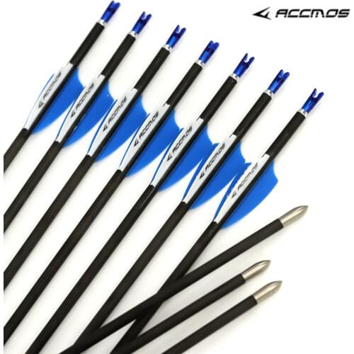 6pcs ID 4.2mm Pure Carbon Arrow Spine 300 350 400 450 500 550 600 650 700 750 800 850 Archery For Hunting Shooting