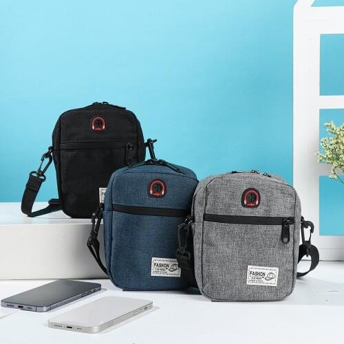 1PC Men High Quality Shoulder Bag Multi-function Oxford Cloth Diagonal Mini Shoulder Mobile Phone Bag Outdoor Sports Bag