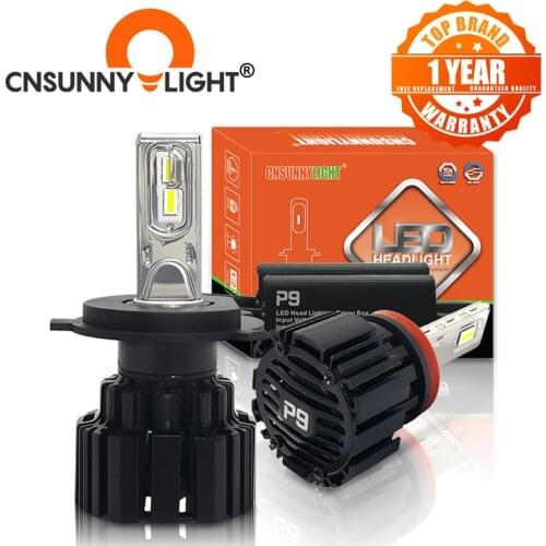 CNSUNNYLIGHT Super Bright LED Car Headlight H7 H11/H8 9005/HB3 9006/HB4 9012 D1/D2/D3/D4 H4 H13 45W 6800Lm/Bulb 6000K Pure White