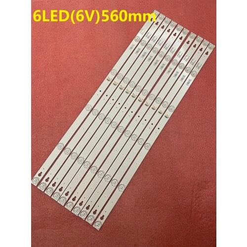 10 PCS/lot 6LED LED backlight strip for Toshiba TCL 32L2600 32L2800 L32P1A 4C-LB3206-HR03J HR01J TOT_32D2900 32HR330M06A5 V5