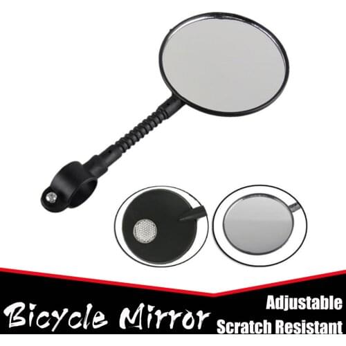 Bicycle Back Mirror Adjustable Rearview Cycling Rear View Convex Mountain Bike Handlebar Eye Blind Spot Mirror