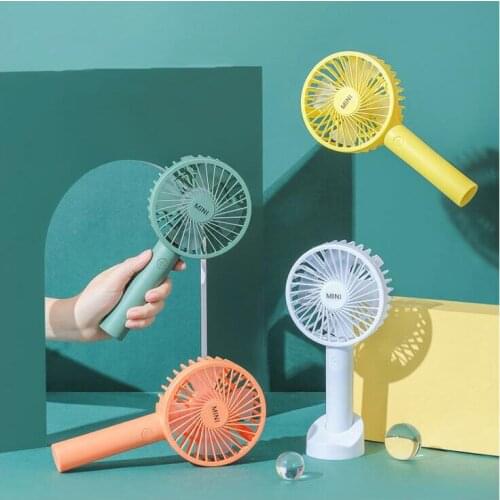 Usb Charged Fans Mini Desktop Handheld Adjustable 3 Speed Electric Fan With Light Quiet Travel Outdoor Cooling Fans