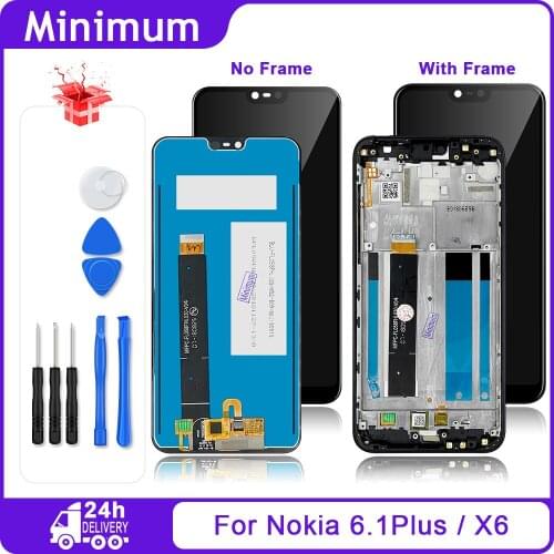 5.8" For Nokia X6 6.1Plus LCD Display Touch Screen Digitizer Assembly Replacement For Nokia 6.1 Plus TA-1103 TA-1083 TA-1099