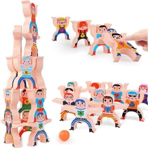 16 Pcs/set Cartoon Multiplayer Hercules Building Blocks Parent-child Interactive Toy Stacking High Game Balance Plastic Blocks
