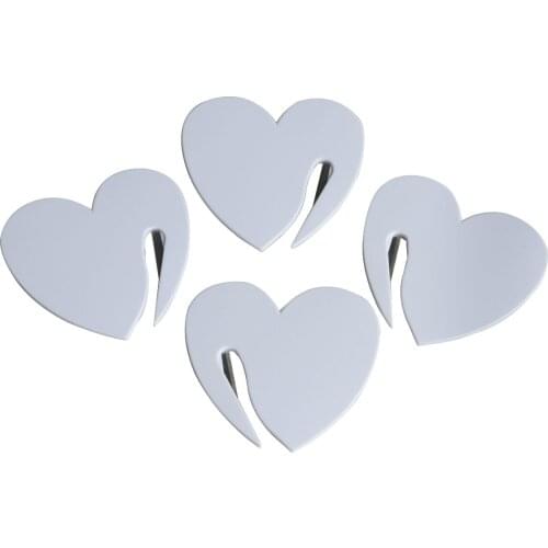 20Pcs/Pack Plastic Miny Letter Envelope Kife Mail Opener Outdoor Accessories Safety Paper Guarded Cutter Blade Heart-shape
