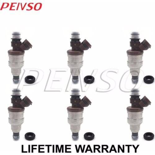 6x 23250-65020 23209-65020 fuel injector for TOYOTA 4RUNNER TRUCK T100 3VZE 1988~1995