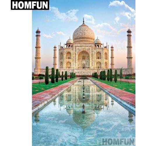 HOMFUN Full Square/Round Drill 5D DIY Diamond Painting "Religious castle" Embroidery Cross Stitch 5D Home Decor Gift A04073