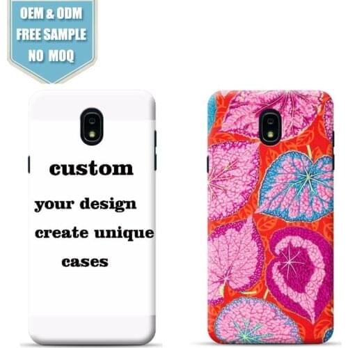 Pink Leaves Case Custom Print for Samsung J5/J6/J7/J8 For Samsung Series Full Wrap Printing Cases Drop ship support