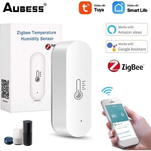 Tuya Smart Life ZigBee Temperature Humidity Sensor Hygrometer Thermometer Detector Work With tuya Zigbee Hub Alexa Google Home