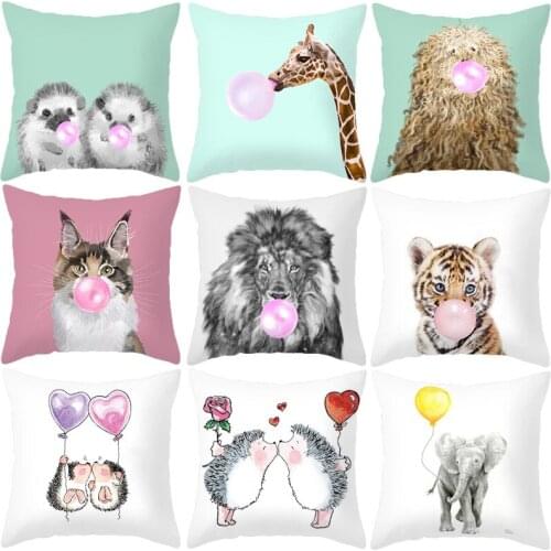 Animals Throw Pillow Case Cushion Covers for Home Sofa Chair Decorative Pillowcases