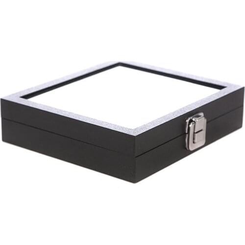 Wooden Rings Box Display Stand Case Holder for Jewelry Collector Showcase